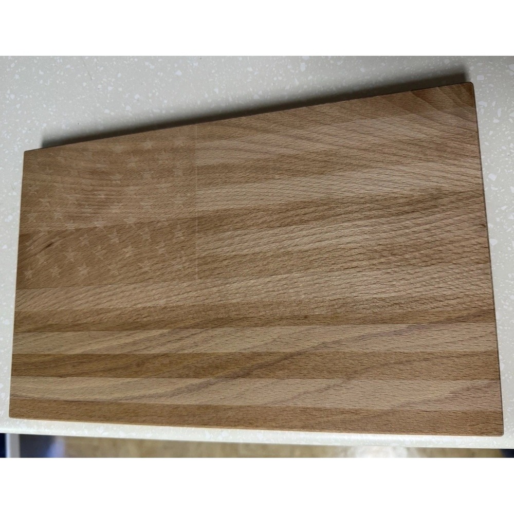 Italian Briganti Solid Wood Cutting Board Hand Made American Flag Design